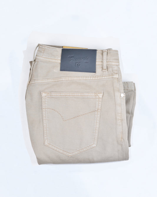 khakis of carmel - Tan Classic Denim Five Pocket Pant