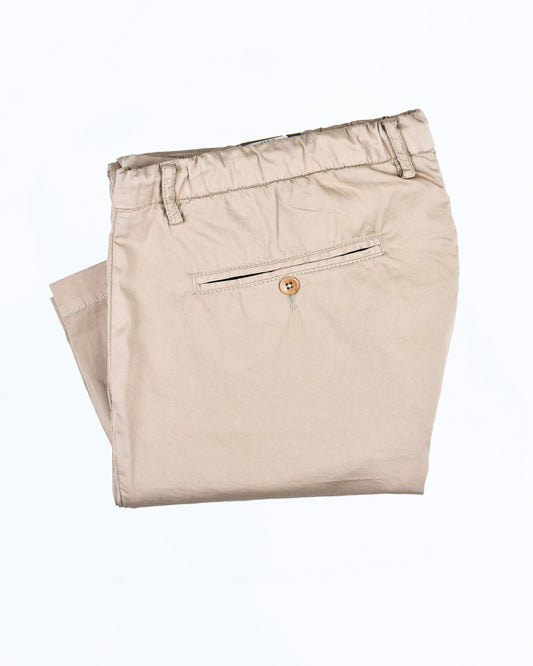 khakis of carmel - Tan Cotton Super Light Slim Pant