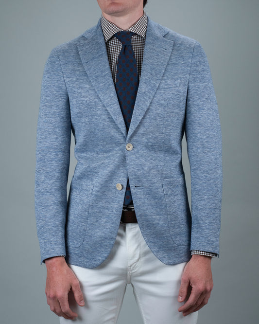 khakis brand lt blue jersey soft coat