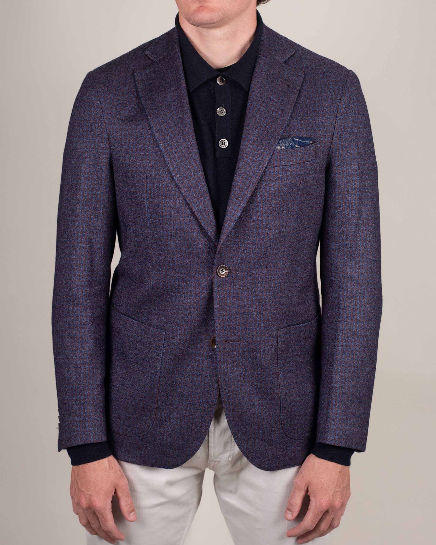 khakis brand navy and brown houndstooth sport coat