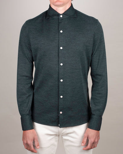 isaia soft jersey shirt jacket