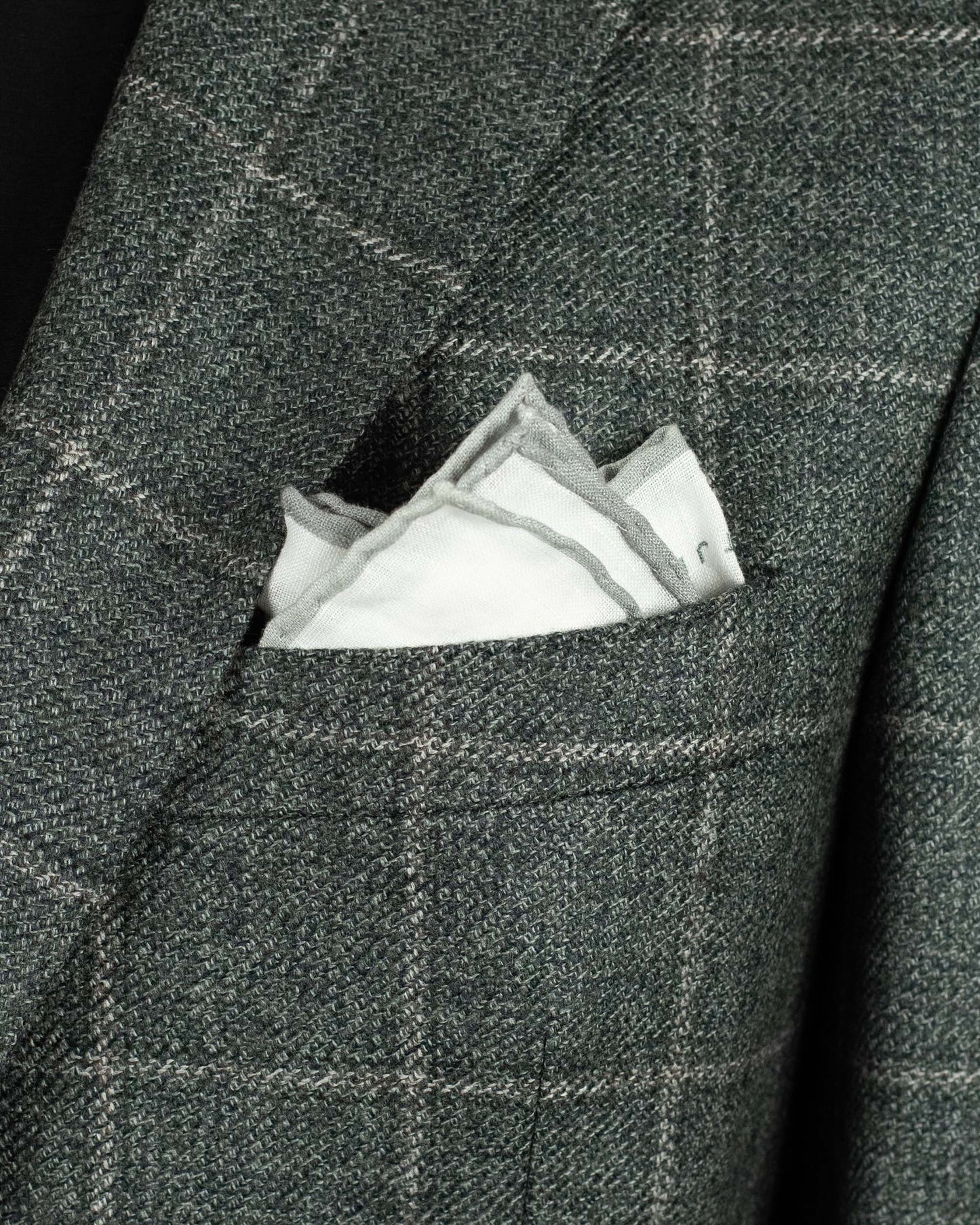 canali green windowpane sport coat