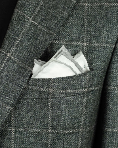 canali green windowpane sport coat