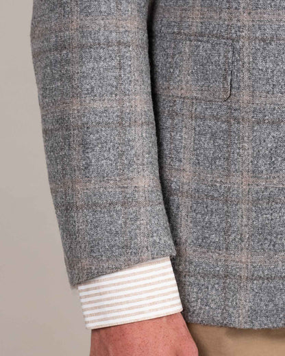 canali grey melange sport coat