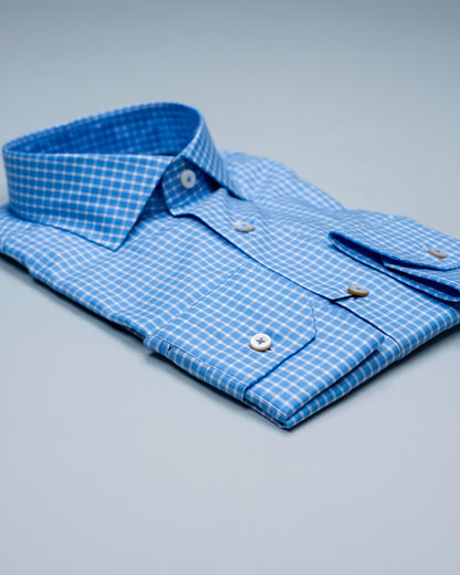 calder blue check dress shirt