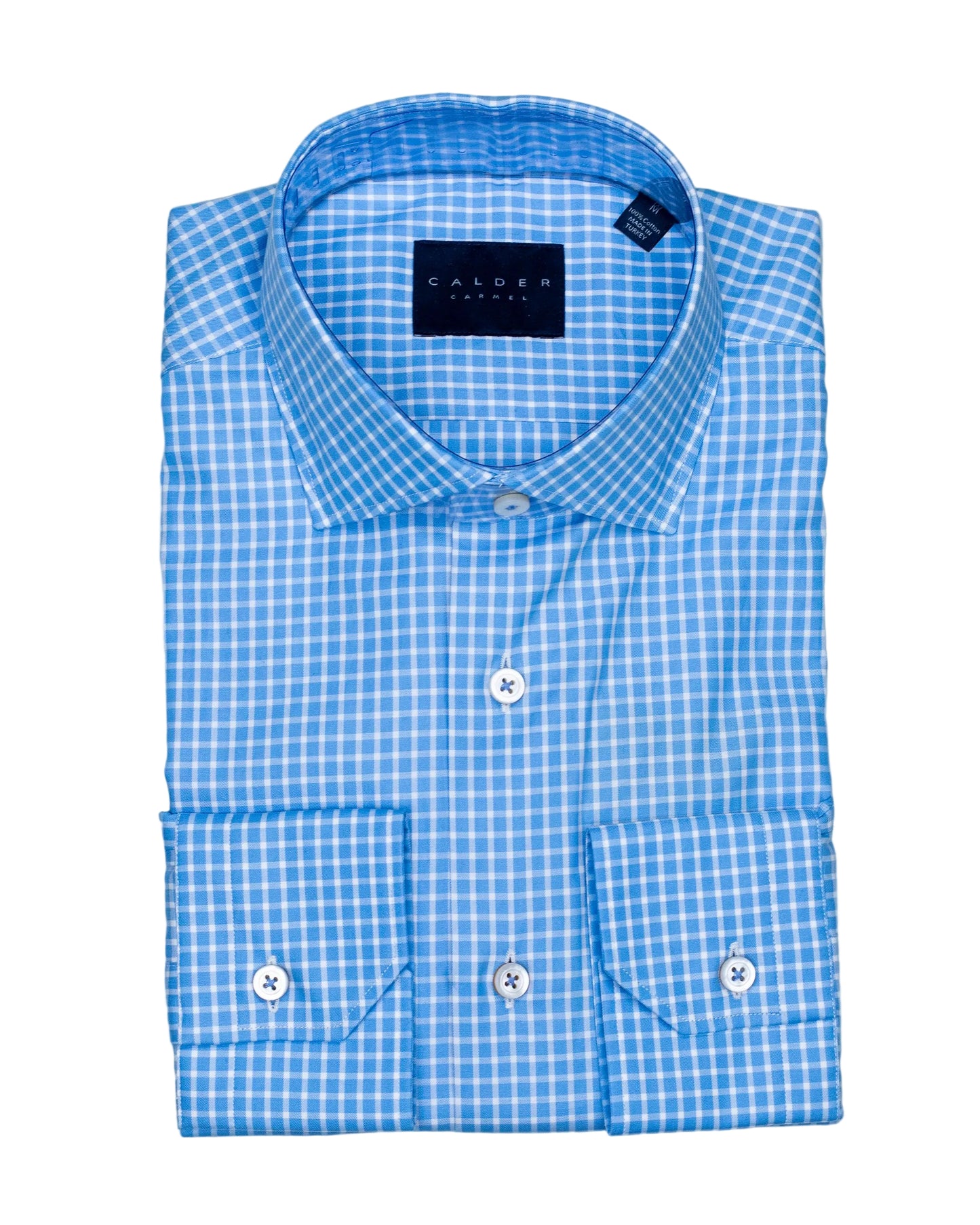 calder blue check dress shirt