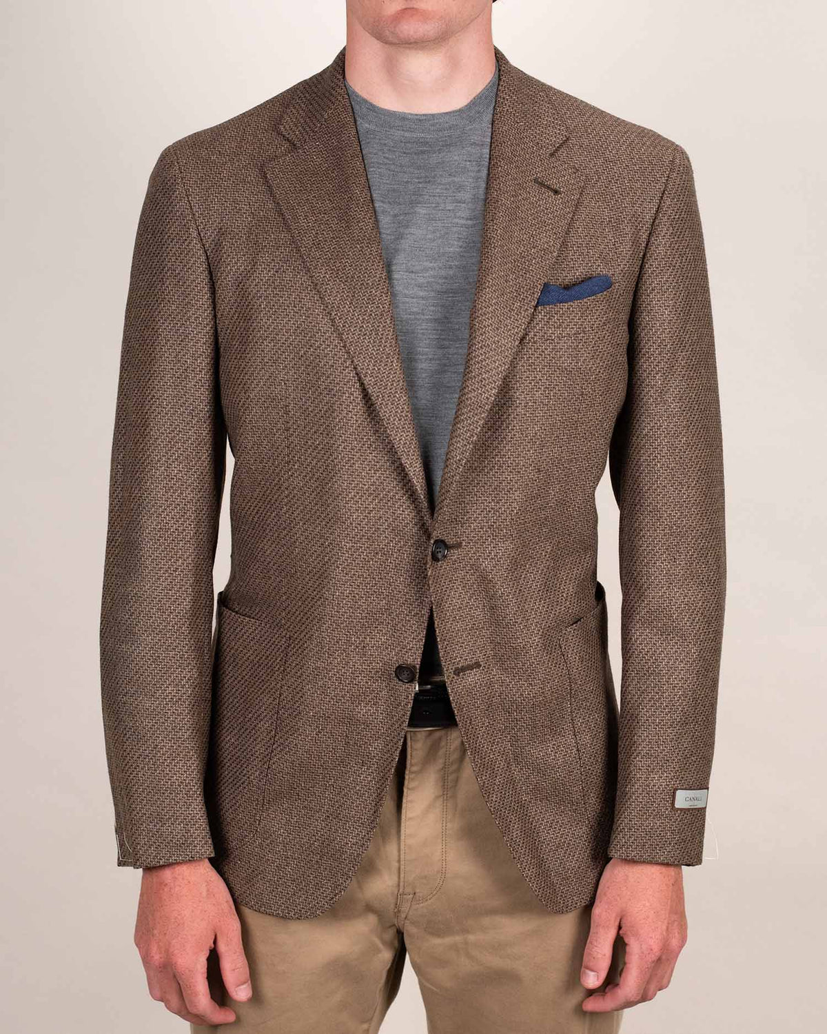 canali brown melange sport coat