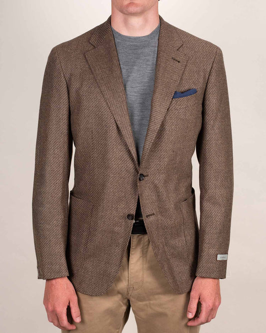 canali brown melange sport coat