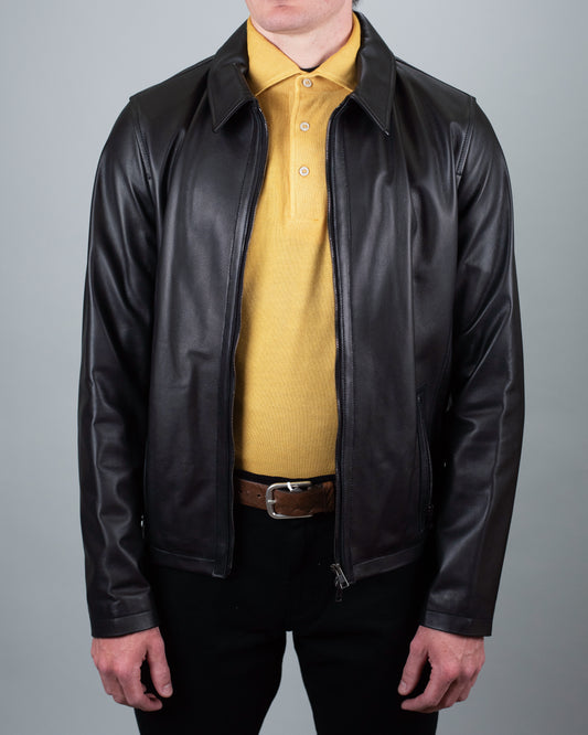 khakis brand lambskin leather shirt jacket