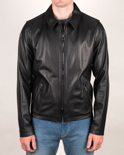 khakis brand lambskin leather shirt jacket