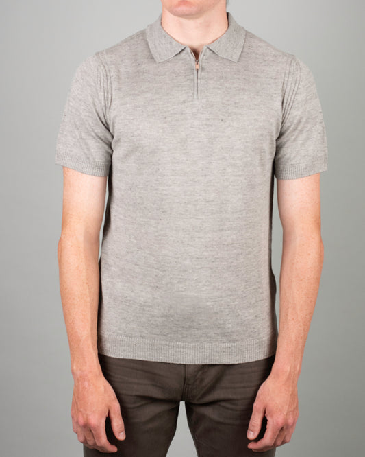 khakis brand ss zip polo