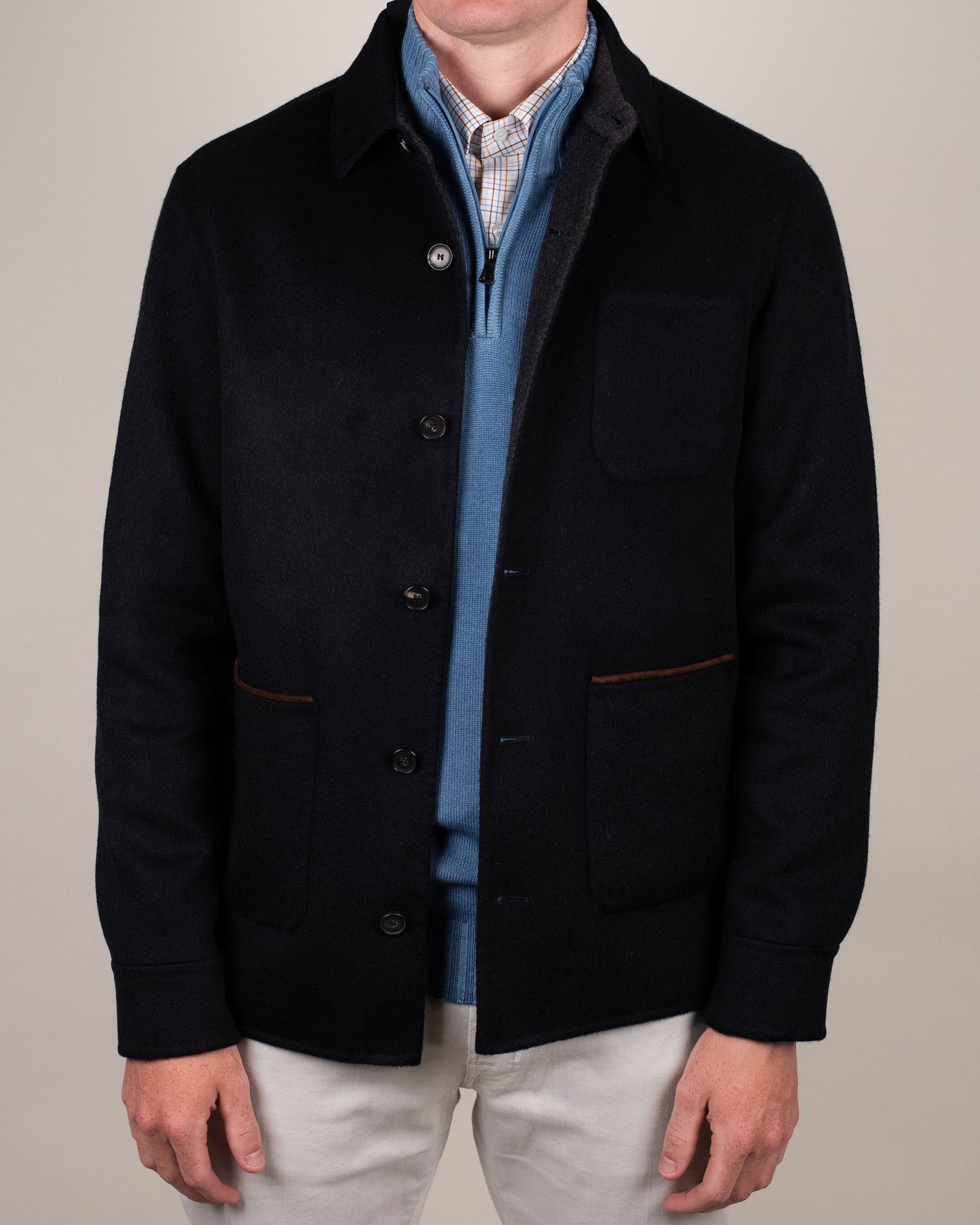 khakis brand double face cashmere jacket