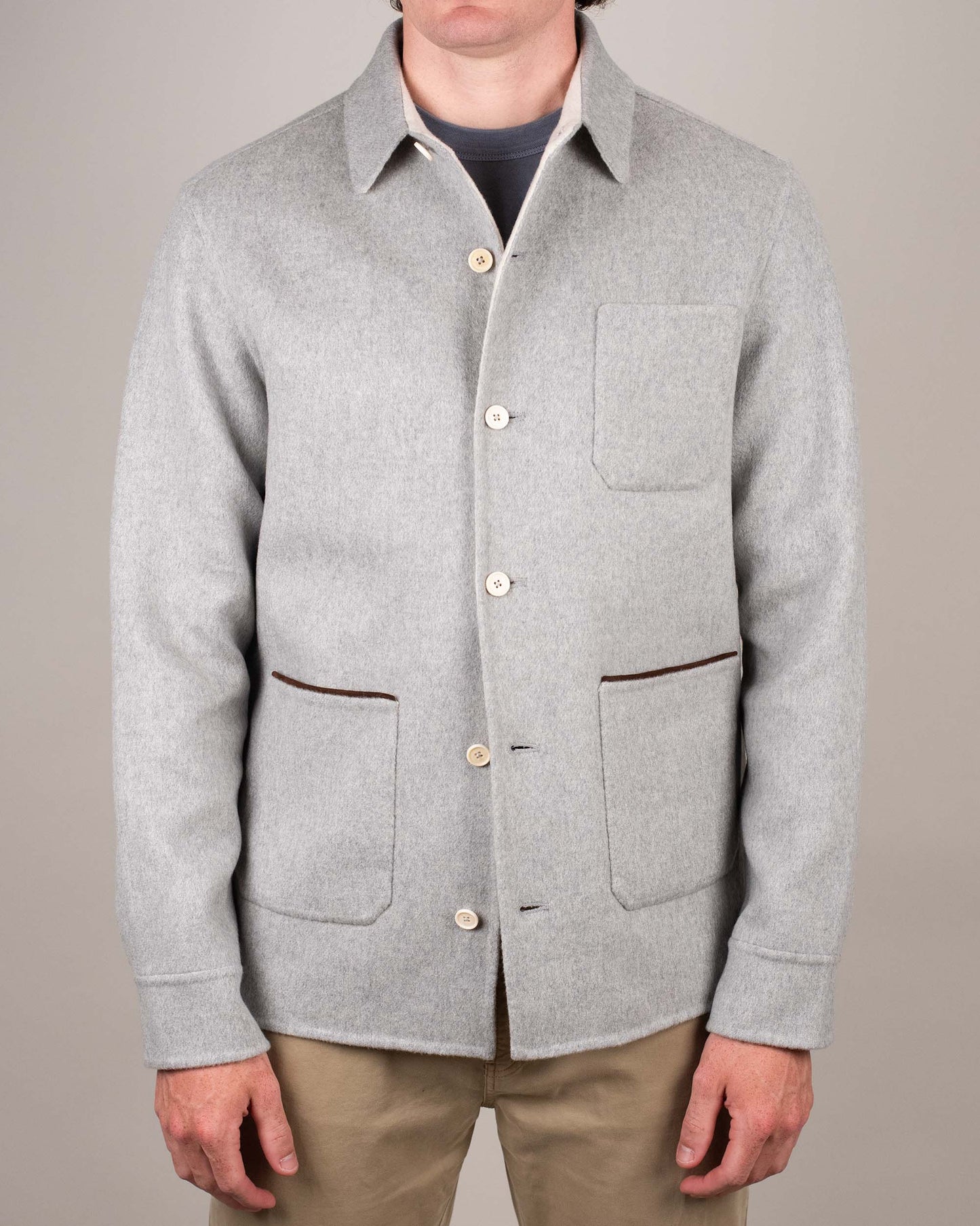 khakis brand double face cashmere jacket