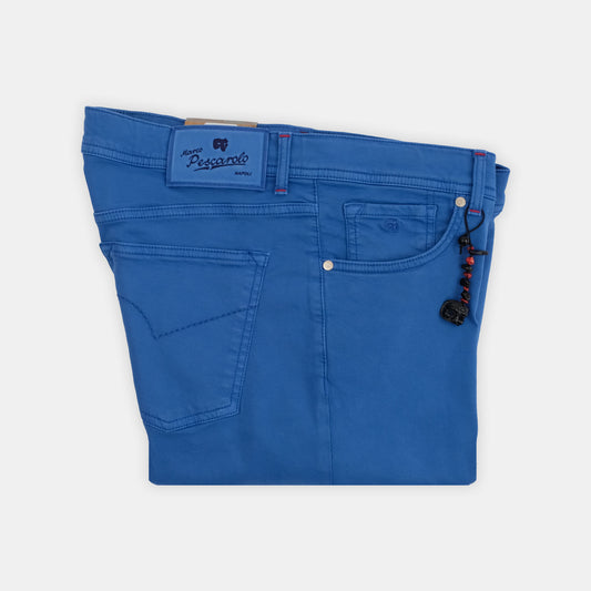 MP - Royal Cotton and Silk Tencel 5-Pocket Jeans in Blue