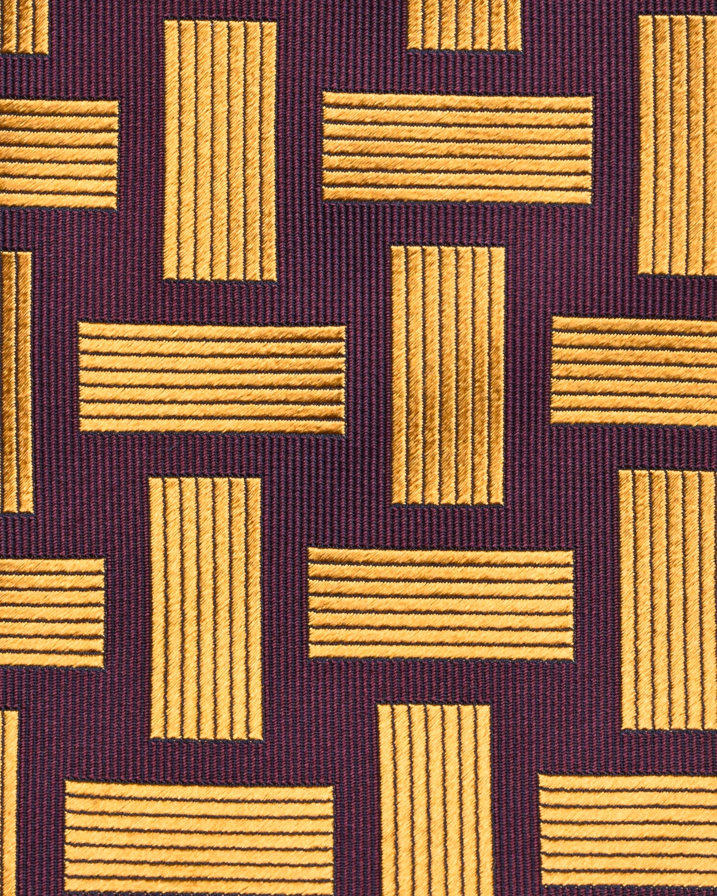 Khakis of Carmel - Silk Printed Tie in Burgundy and Gold