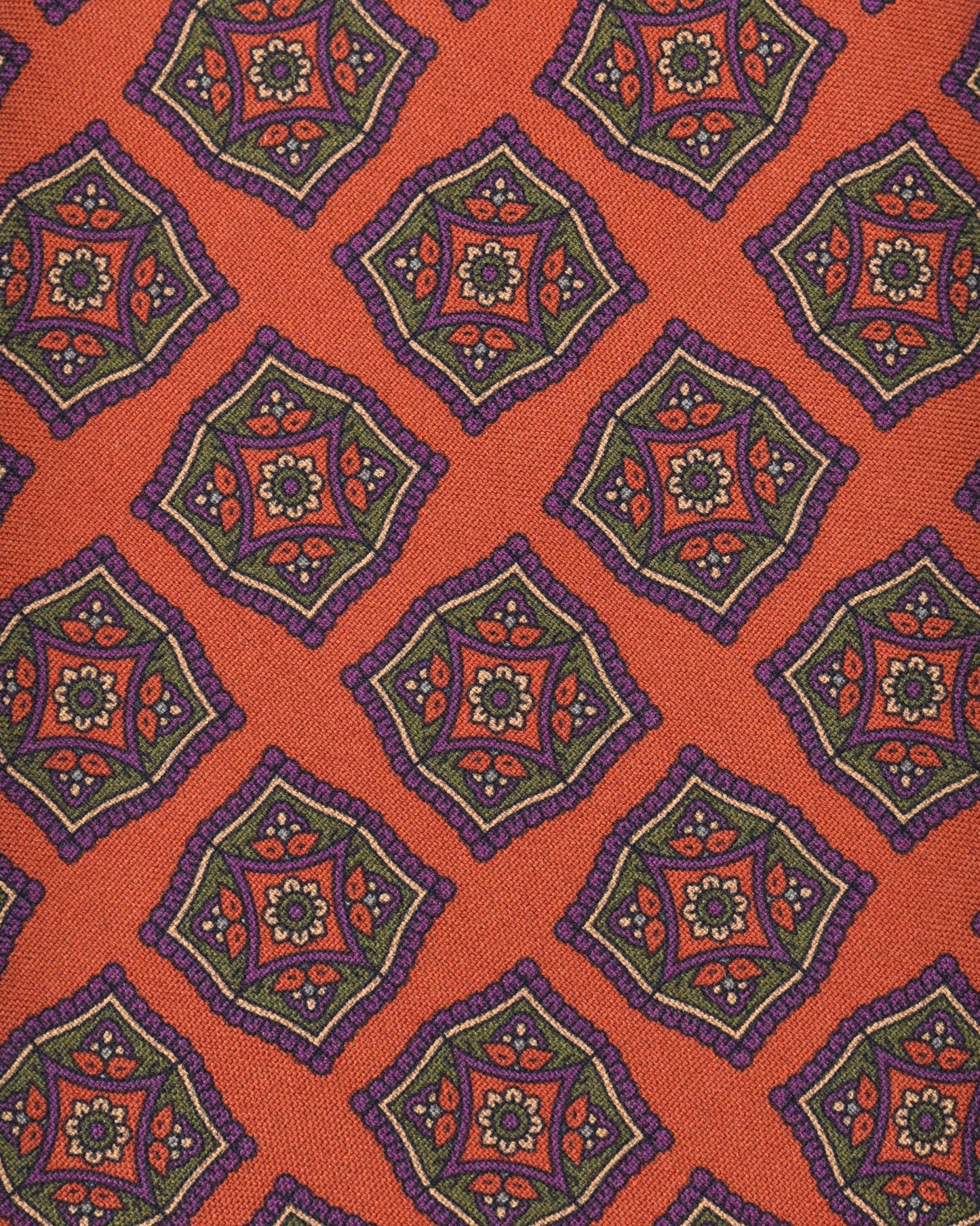 Khakis of Carmel - Silk Printed Tie in Orange