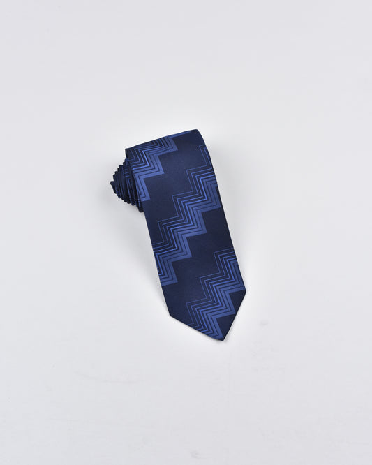 Khakis of Carmel - Silk Printed Tie in Blue