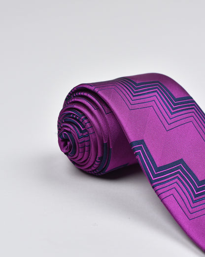 Khakis of Carmel - Silk Printed Tie in Purple