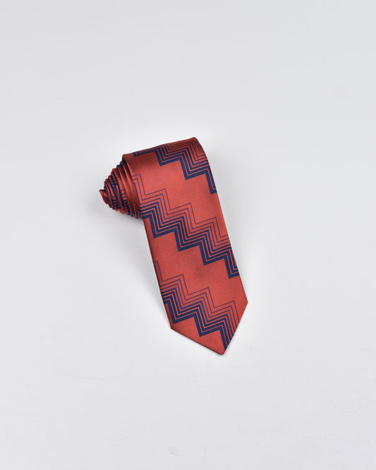 Khakis of Carmel - Silk Printed Tie in Red and Blue