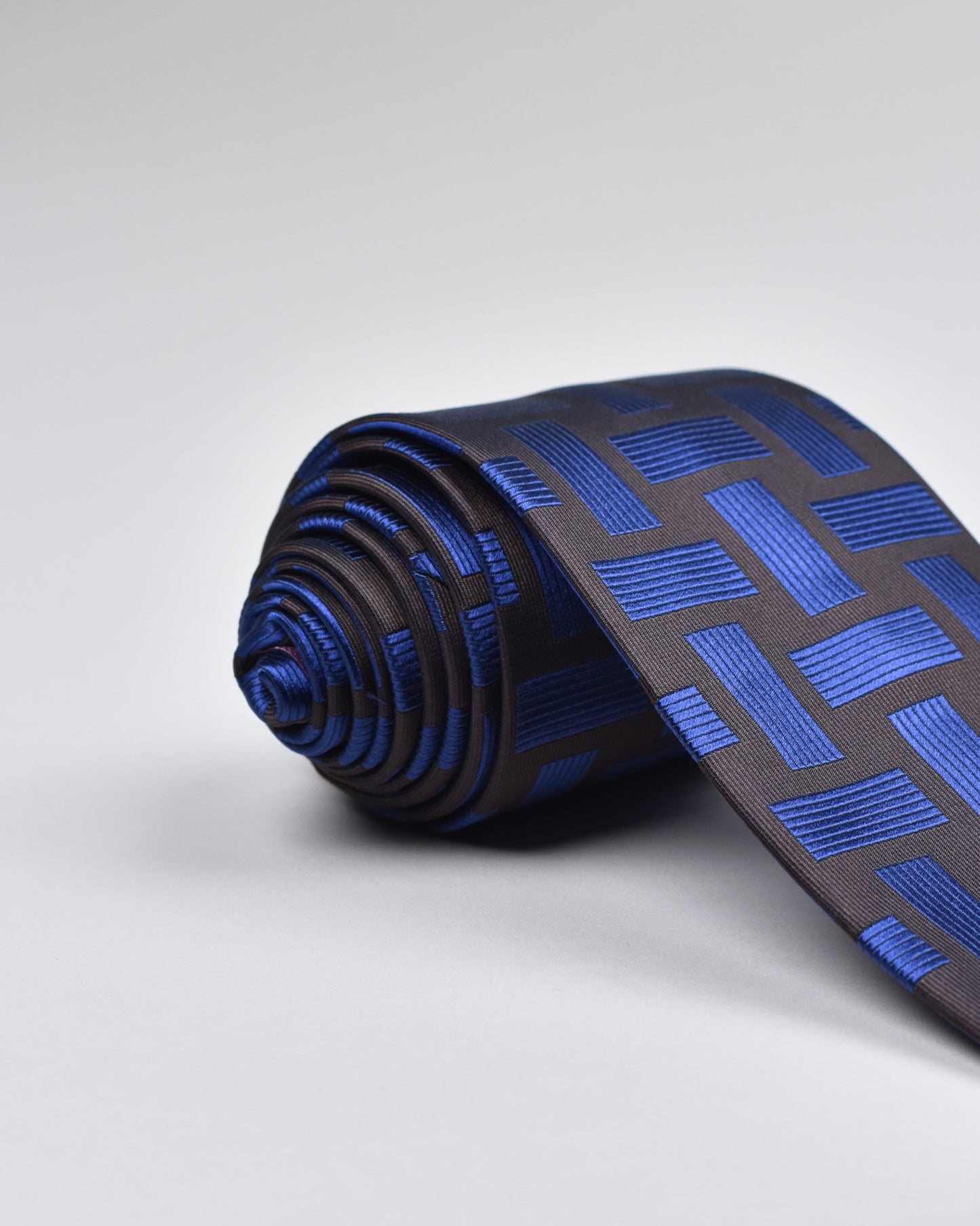 Khakis of Carmel - Silk Printed Tie in Blue and Black