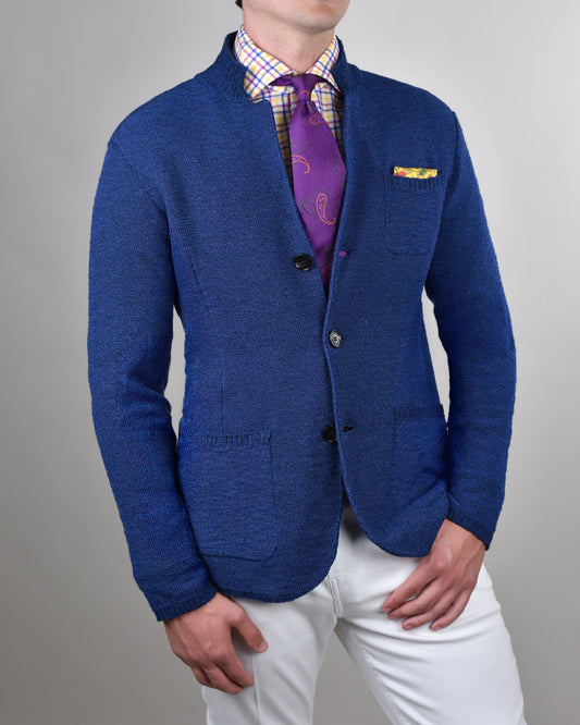 Maurizio Baldassari -  Blue Rib Stitch Jacket