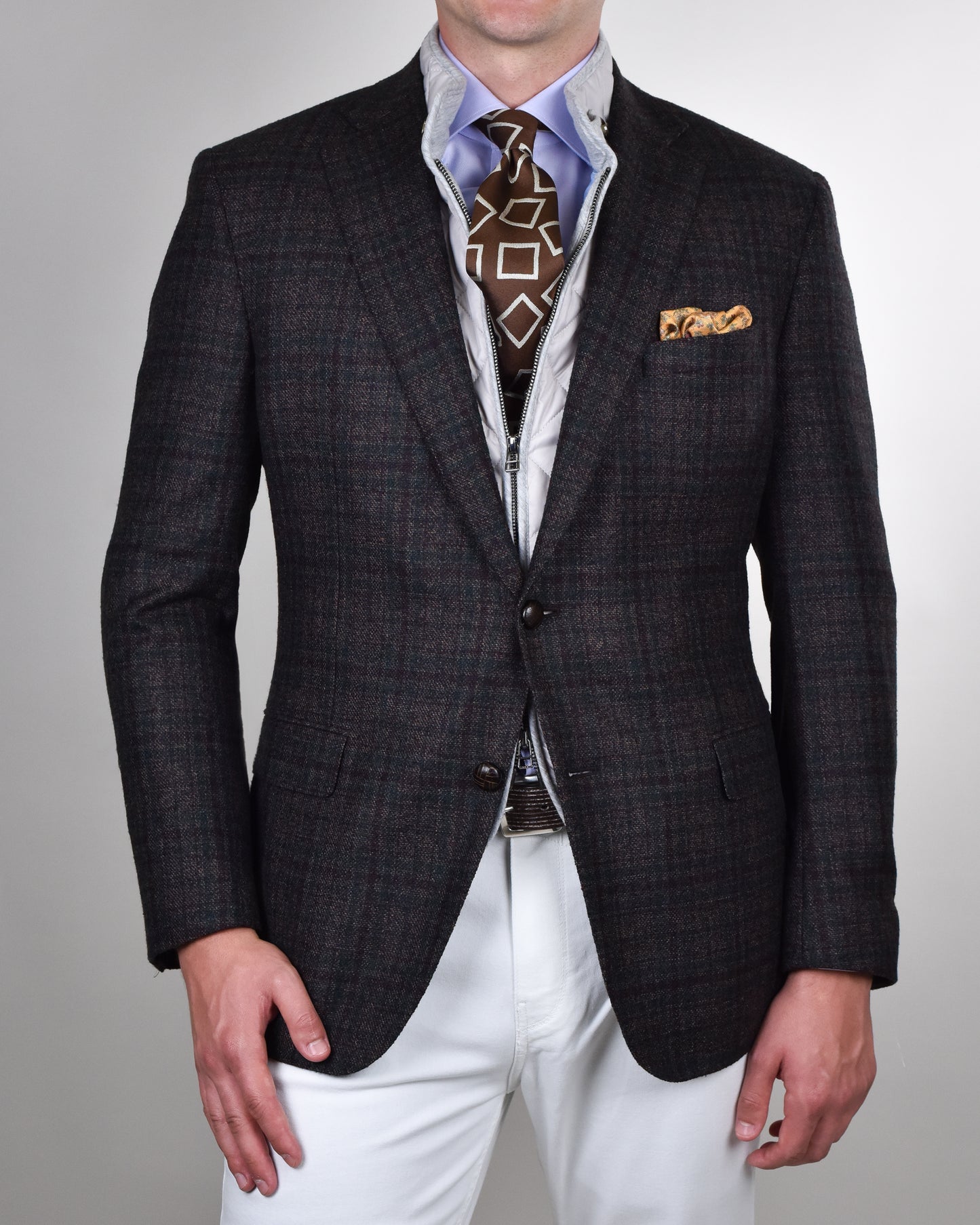 Canali  - Dark Grey Checked Sport Coat