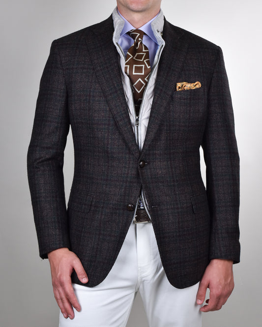 Canali  - Dark Grey Checked Sport Coat