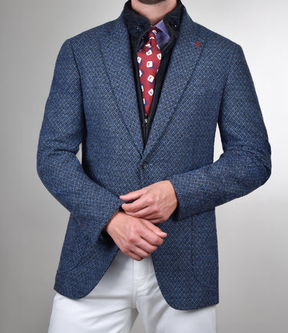 Isaia - Blue Pattern Sport Coat