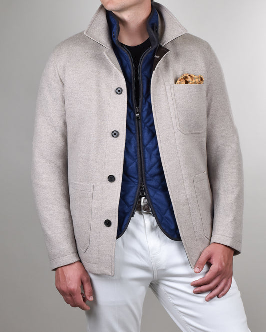 Maurizio Baldassari -  Beige Padded Chore Jacket