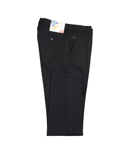 meyer black travel wool pant