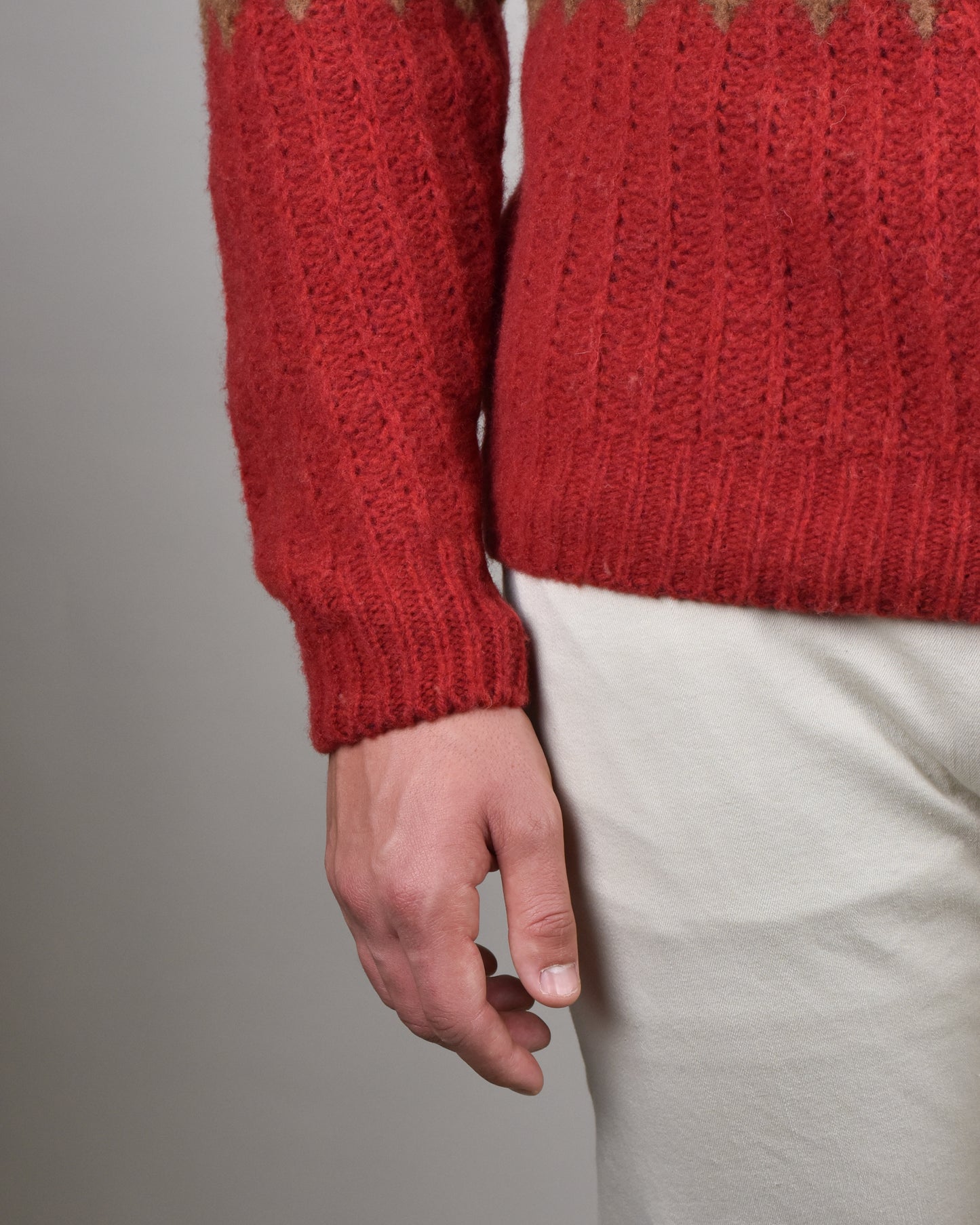 Khakis of Carmel - Patterned Wool Knit Sweater