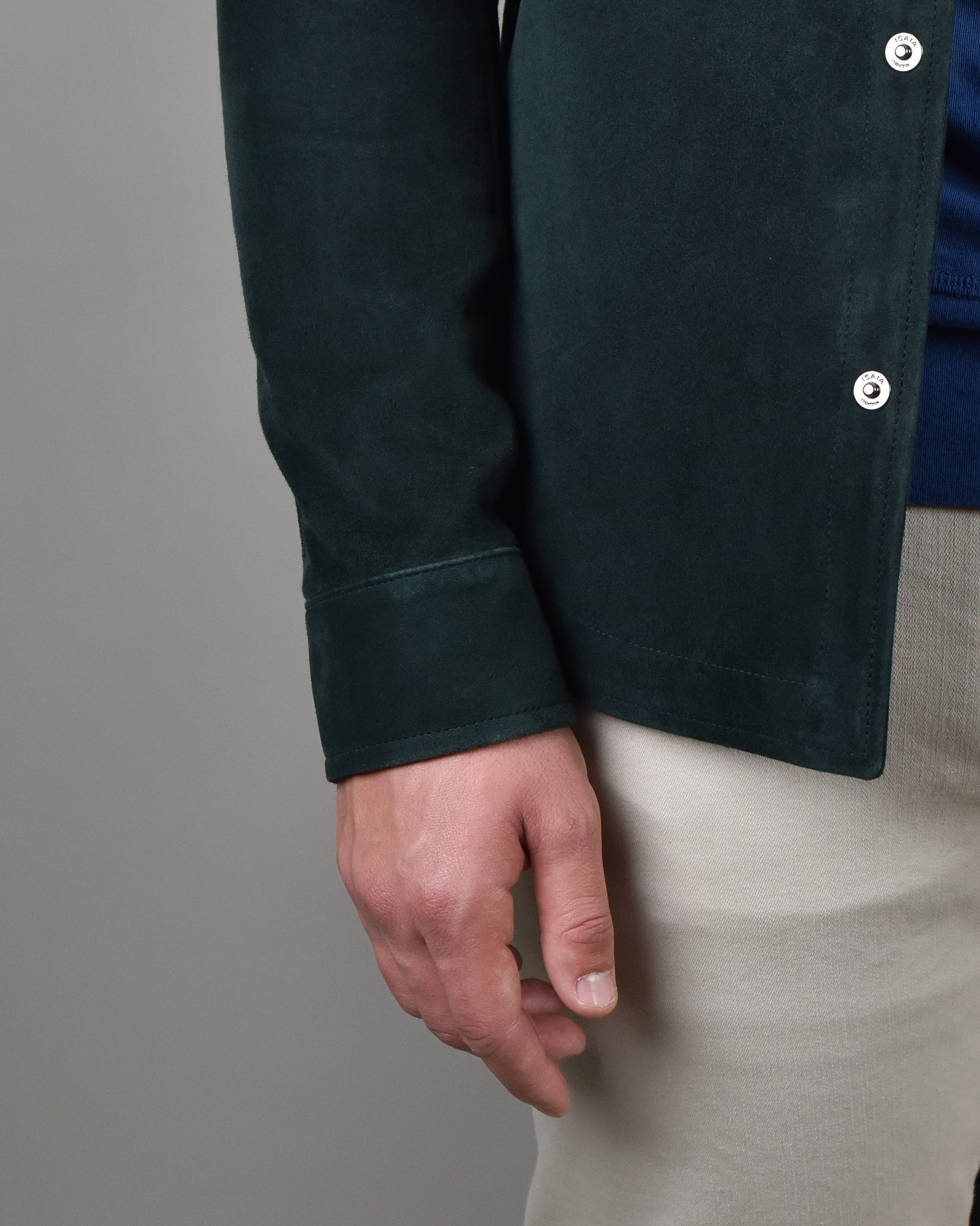 Isaia - Green Suede Overshirt