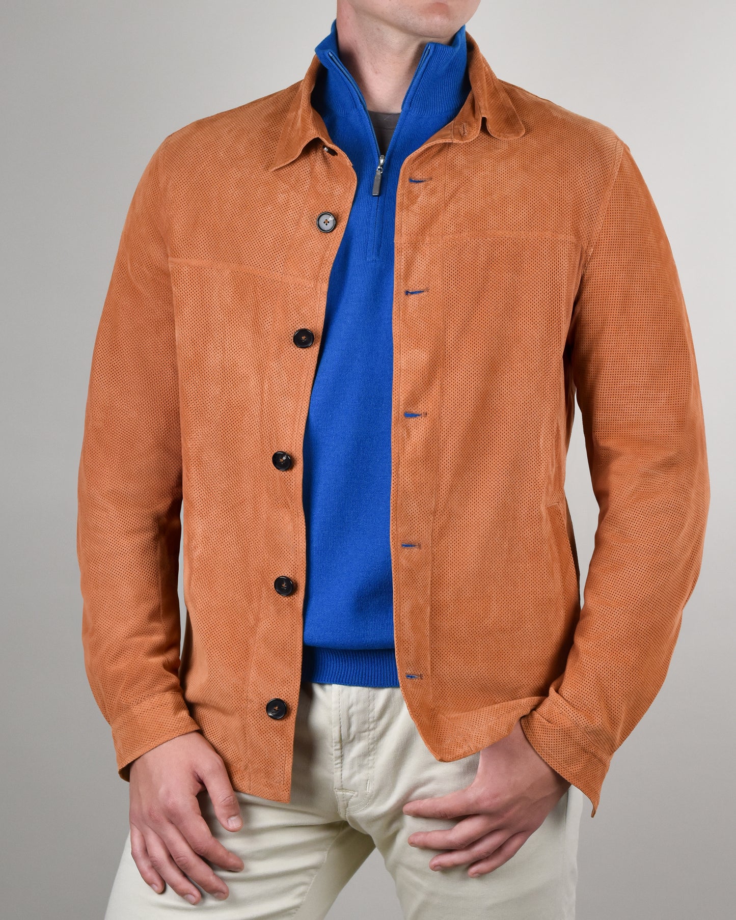 Khakis of Carmel- Orange Pattern Overshirt