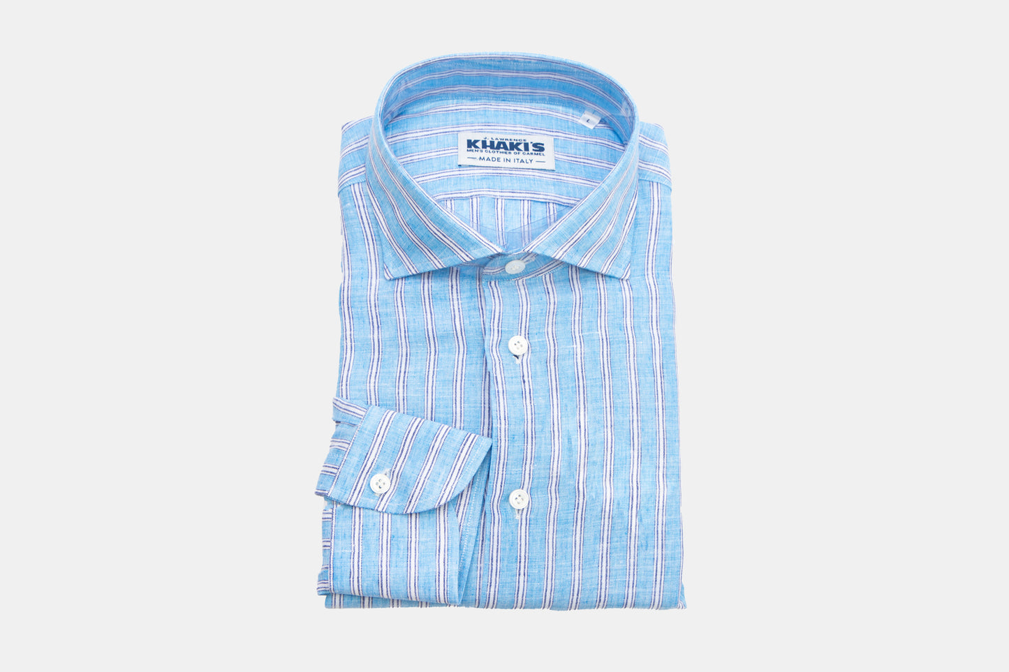 Khaki's of Carmel - blue striped shirt