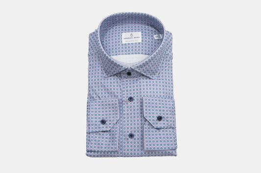 Khakis of Carmel - modern fit lavender floral pattern shirt