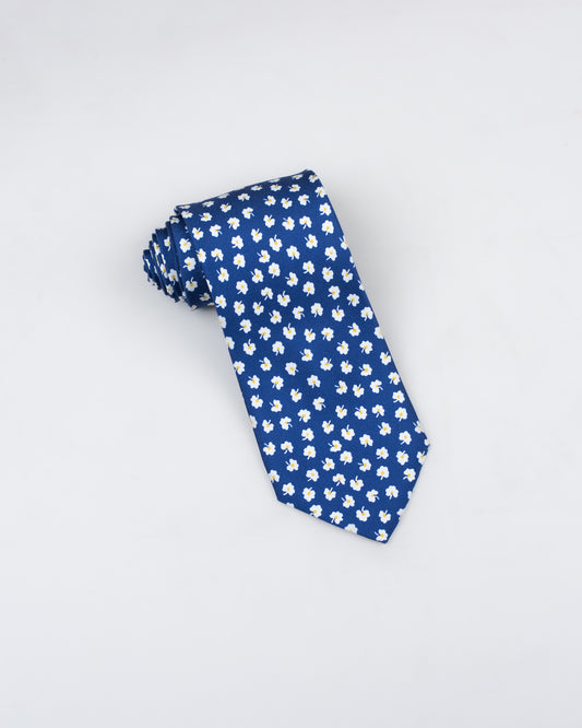 Khakis of Carmel - Silk Printed Tie in Blue