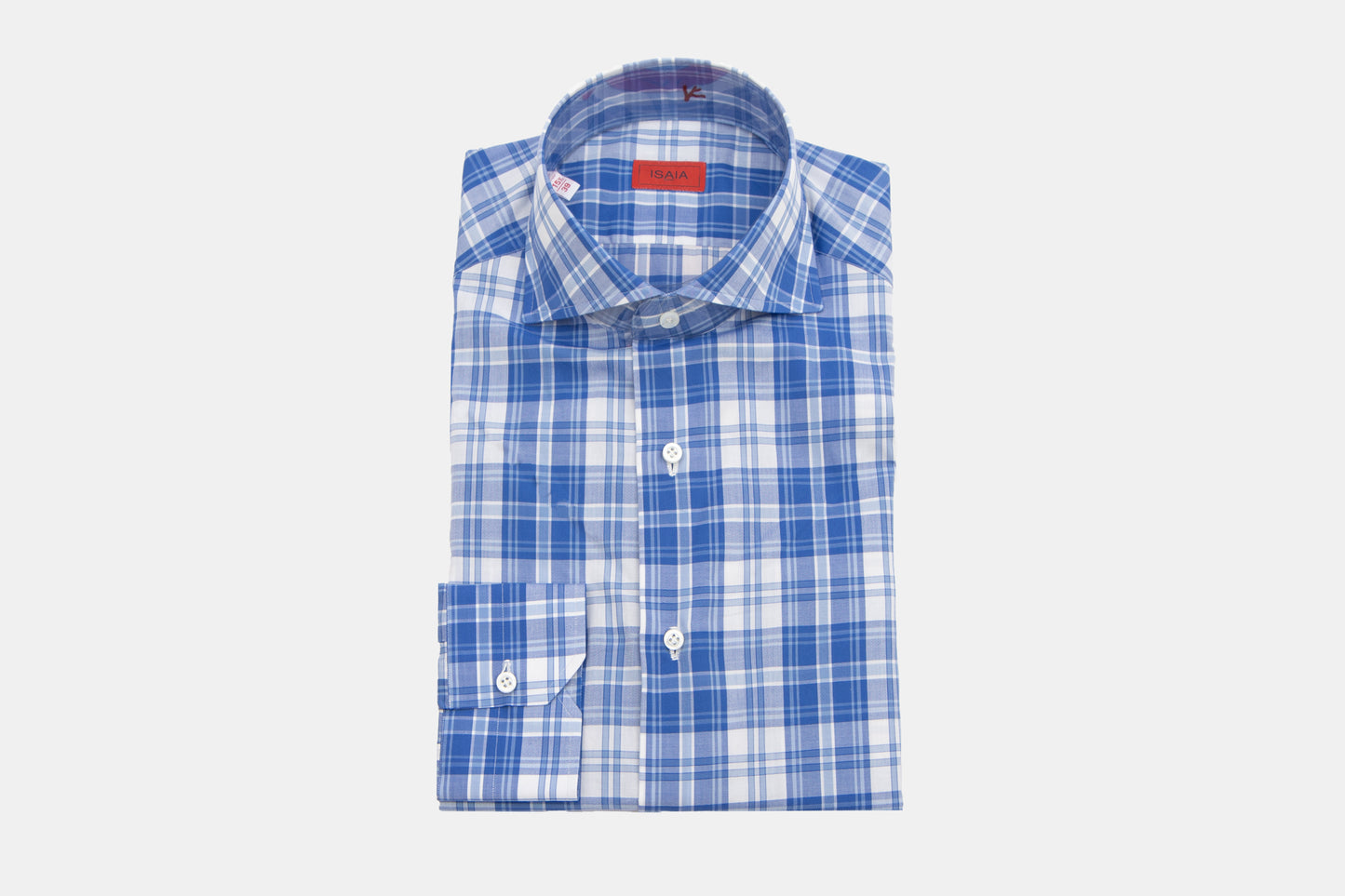 Khakis of Carmel - modern fit blue plaid shirt