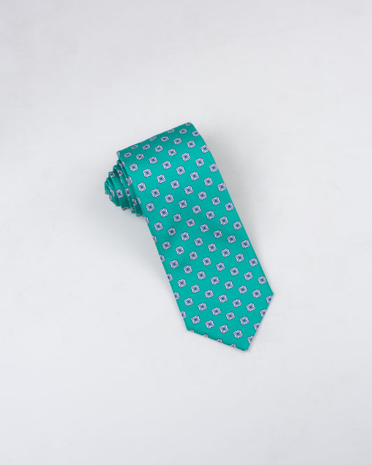 Khakis of Carmel - Silk Printed Tie in Green