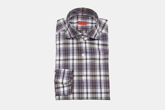 Khakis of Carmel - modern fit lavender plaid shirt