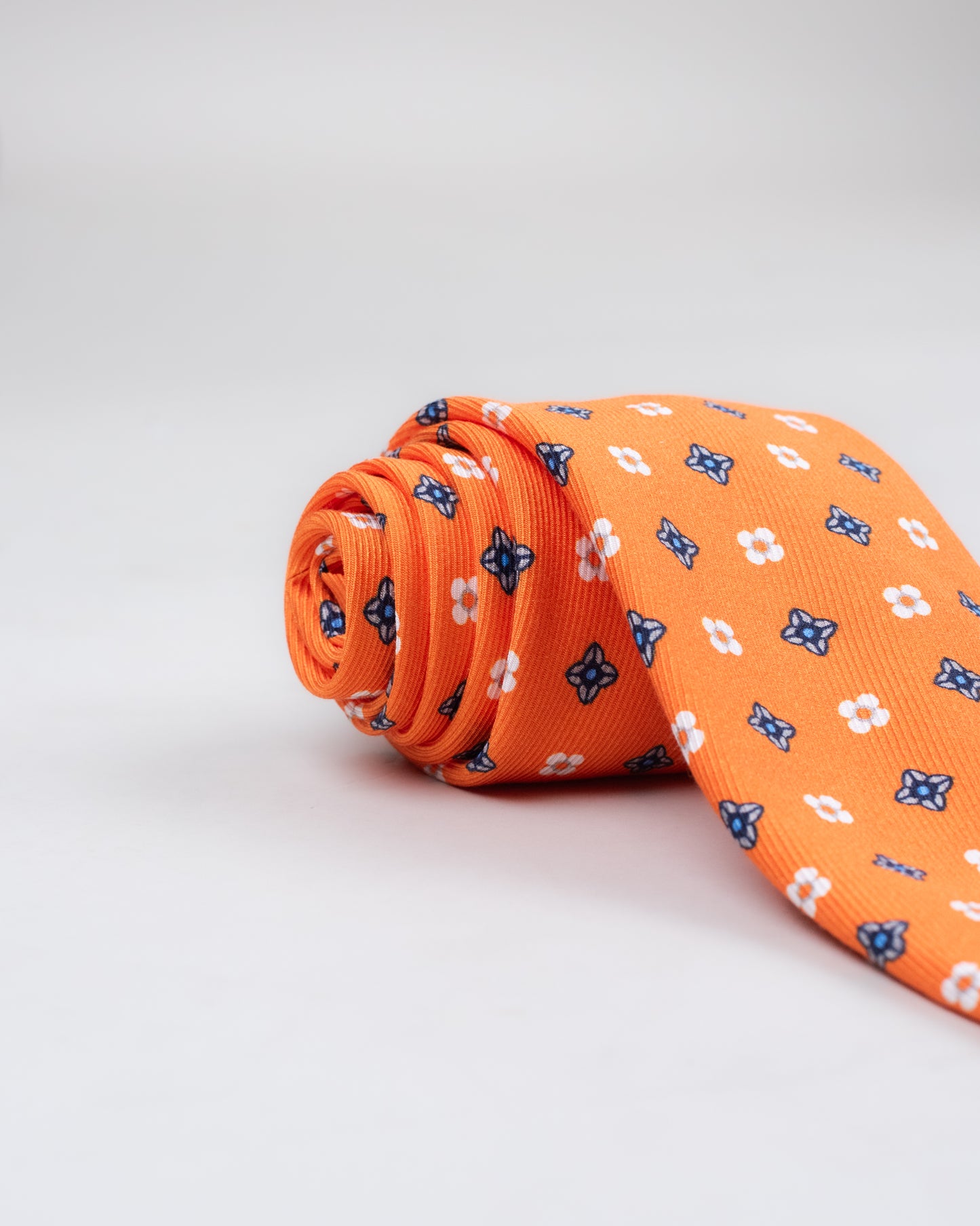 Khakis of Carmel - Silk Printed Tie in Orange