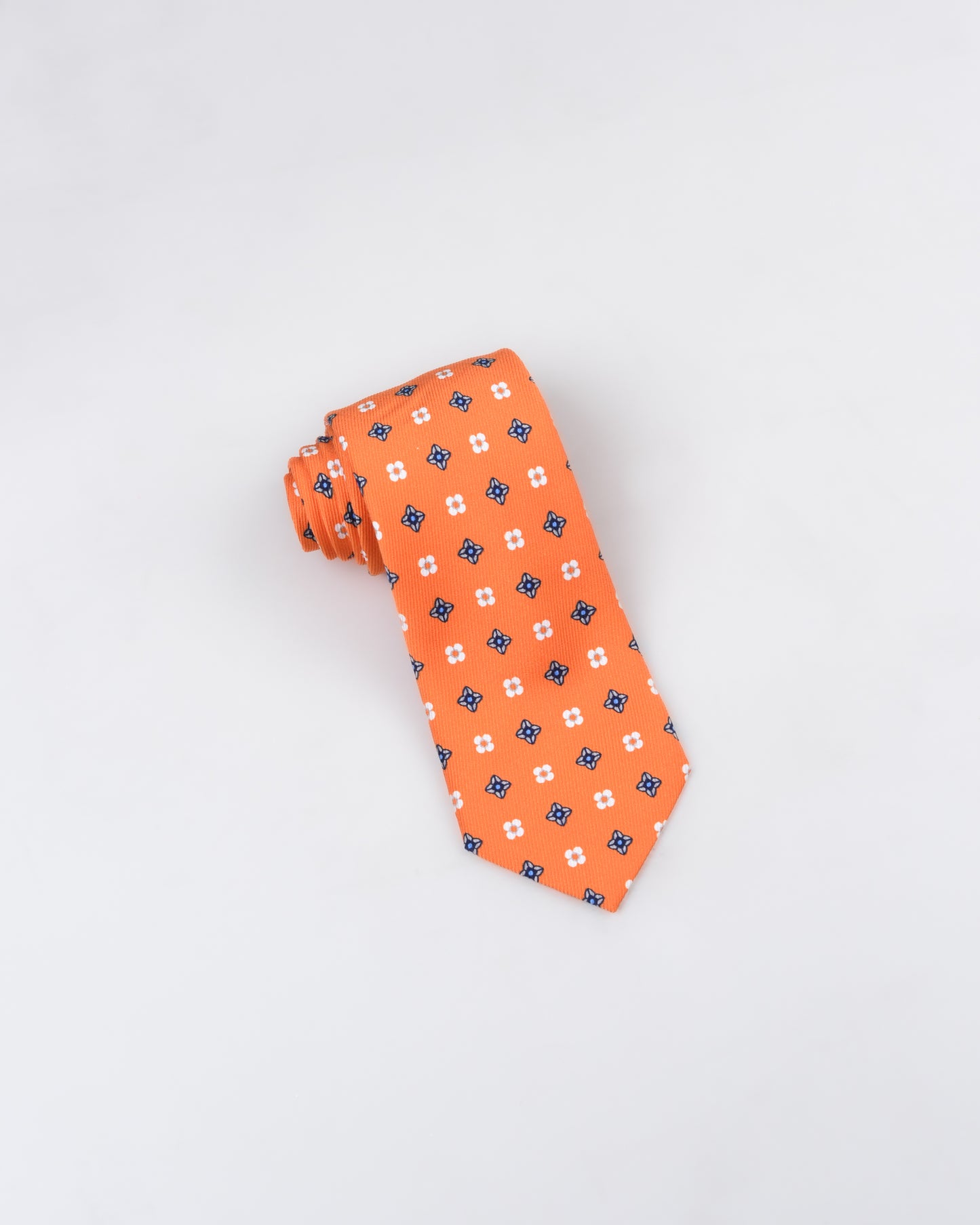 Khakis of Carmel - Silk Printed Tie in Orange