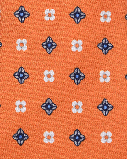 Khakis of Carmel - Silk Printed Tie in Orange