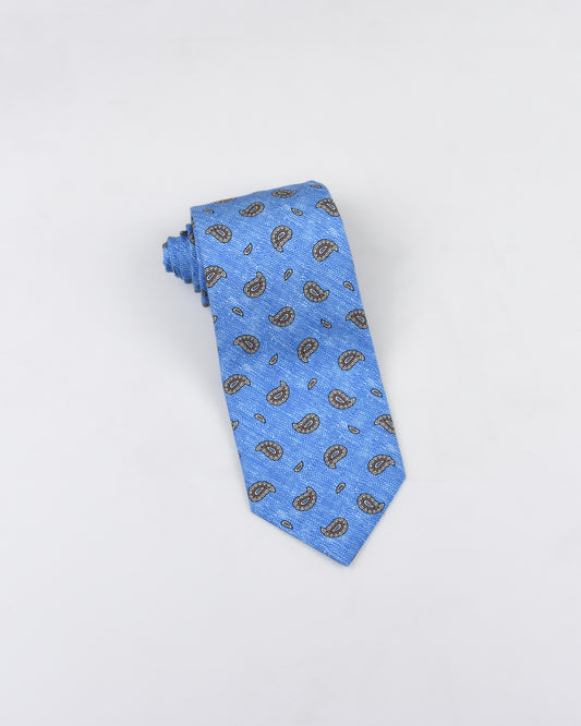 Khakis of Carmel - Silk Printed Tie in Blue