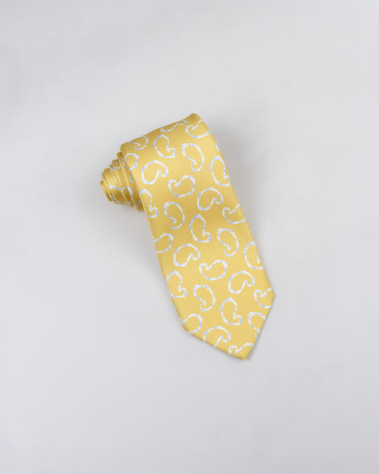 Khakis of Carmel - Silk Printed Tie in Yellow