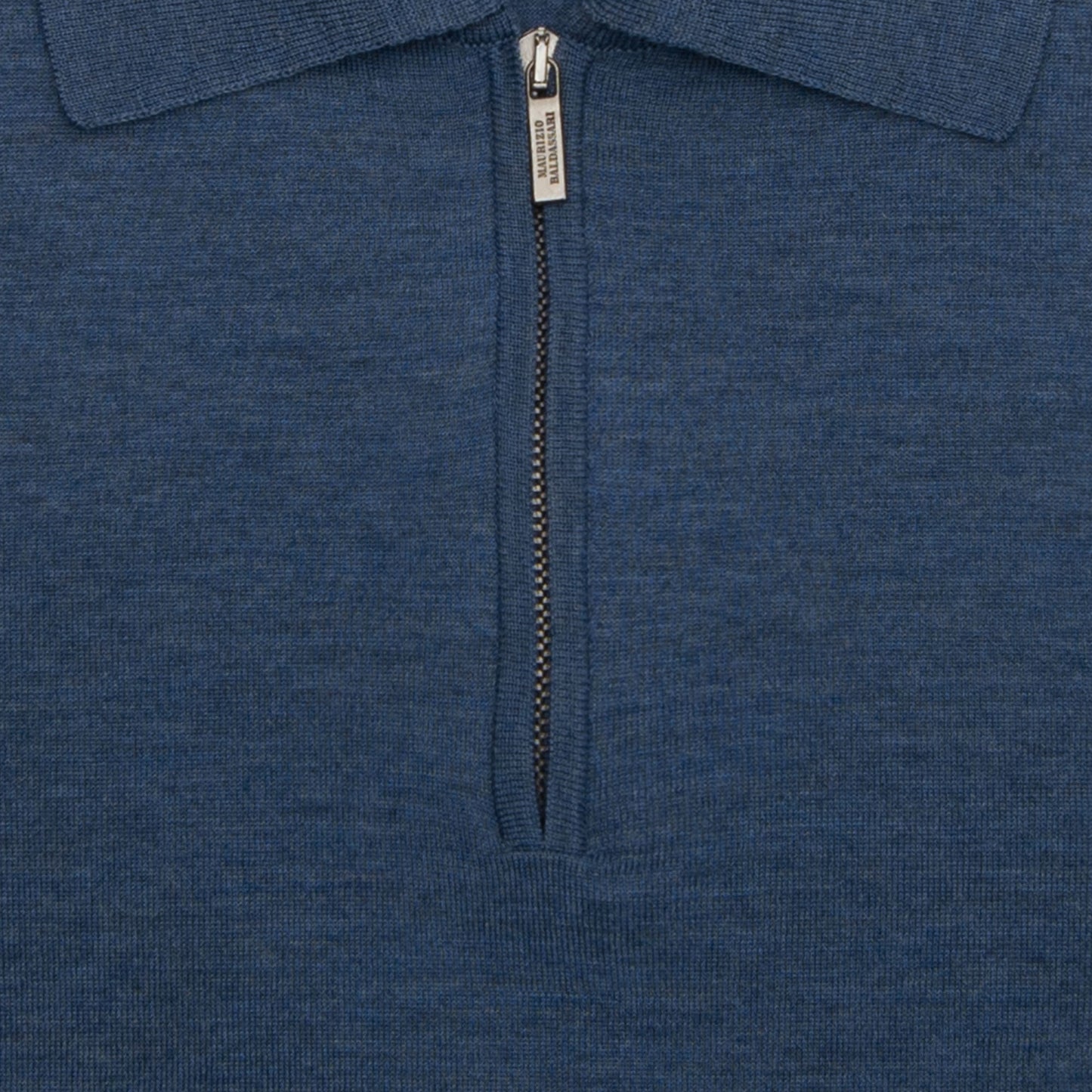 Khakis of Carmel - Merino Zip Mock Sweater in Royal Blue