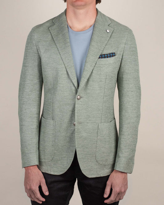 lbm green jersey soft coat