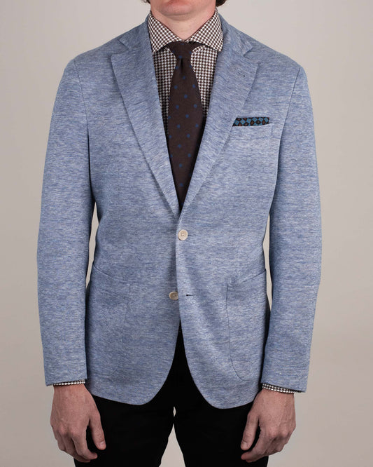 khakis brand lt blue jersey soft coat