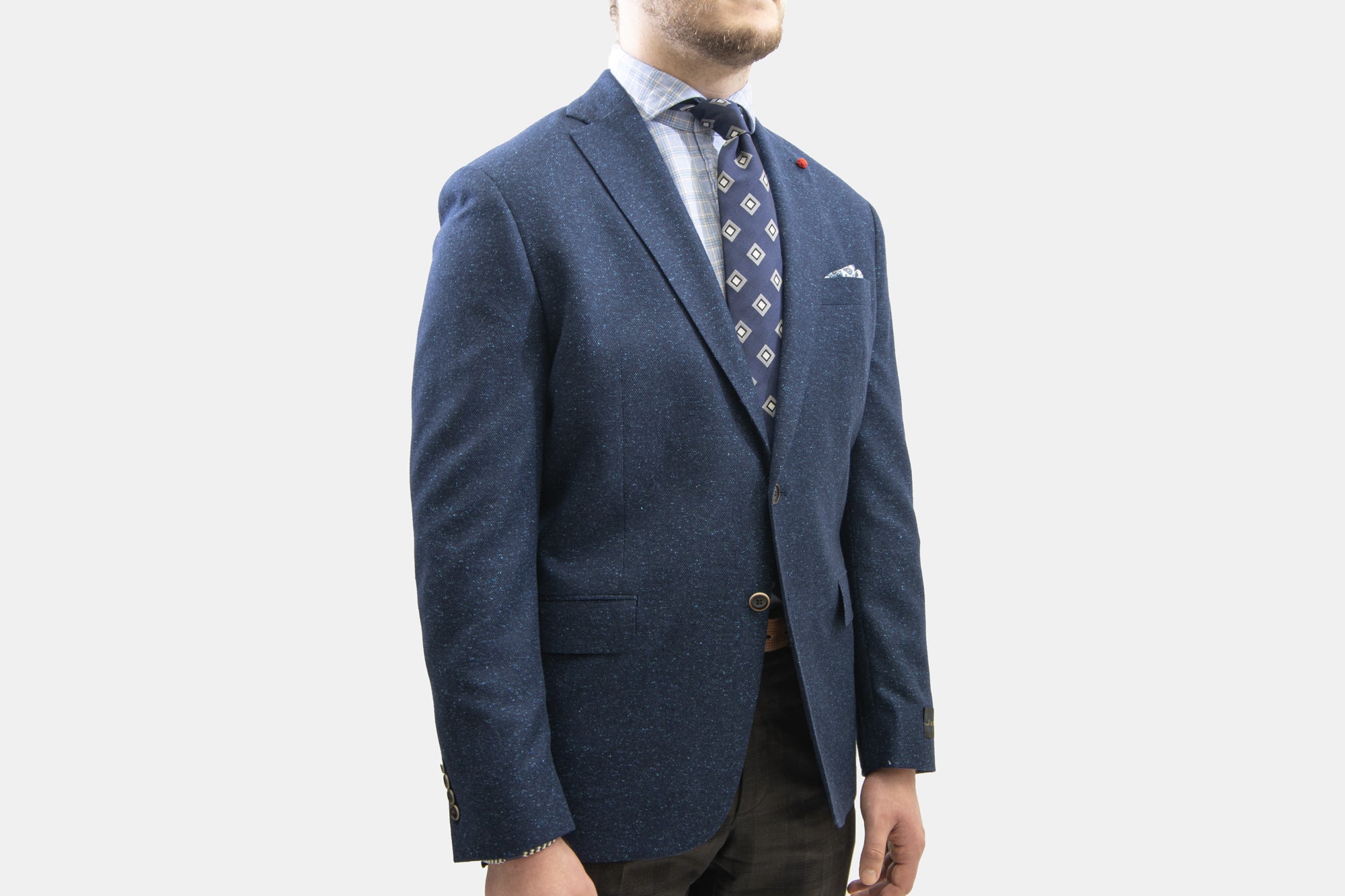 Blue sport coat with on sale khakis