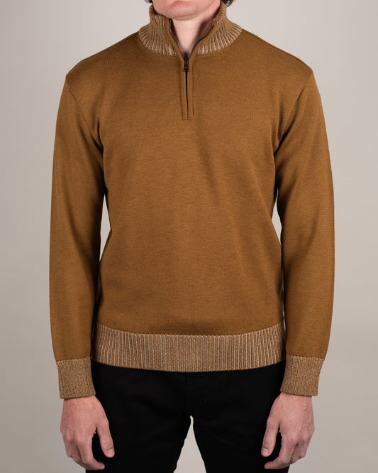 paul and shark gold yellow zip sweater