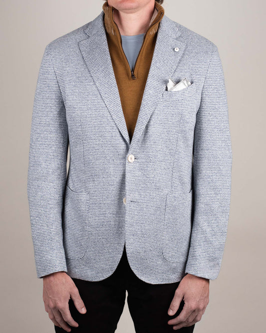 lbm blue jersey soft coat